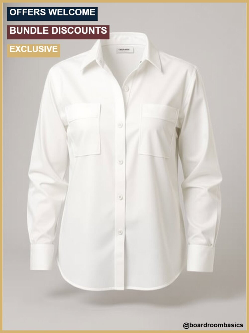 Women's Button Down Shirt Long Sleeve Business Casual Blouse Solid Stretch